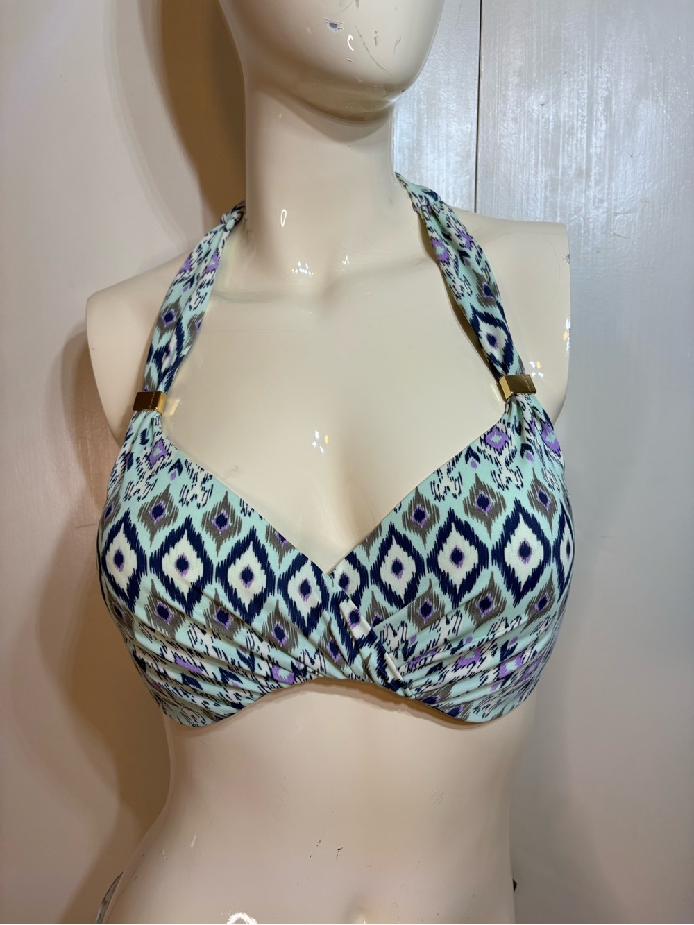 Victoria's Secret The Unforgettable Demi Halter Bikini Top Ikat Print